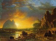 Albert Bierstadt Sunset on the Coast Germany oil painting artist